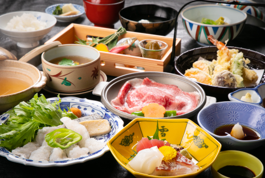 Colorful Kyoto course meal